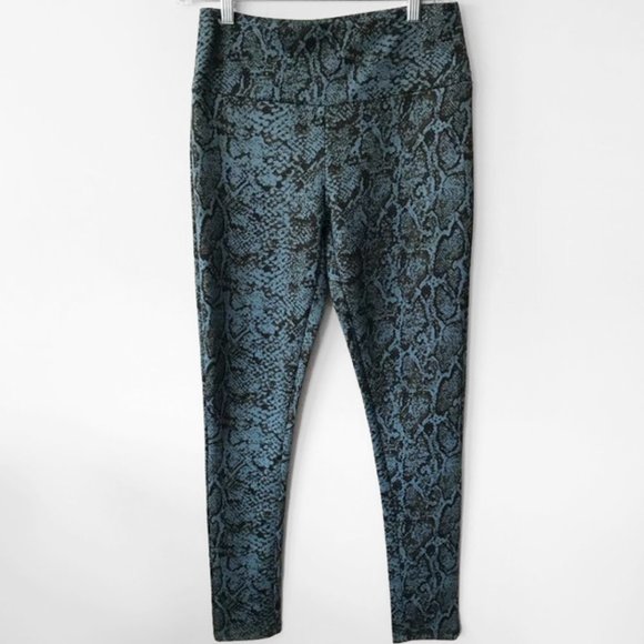 🛍 2 for $25! 🛍 🎬✨NWD - Blue Steel 'Snakeskin' Printed Leggings - Picture 1 of 8
